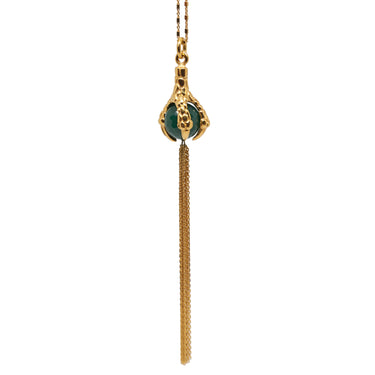 Dije garra de dragon con jade dorado.